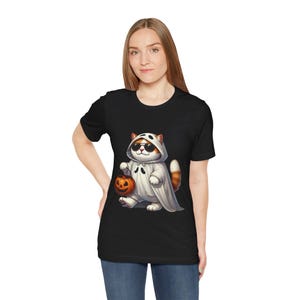 Spooky Black Cat Shirt - Perfect Halloween Costume Vintage Style Black Cat Shirt for Halloween Fun Halloween Black Cat Tee -Cute and Festive