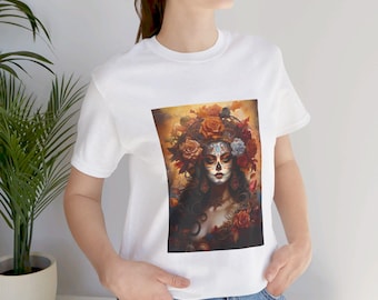 Day of the Dead Shirt Skull Print Tee for Men and Women Dia de los Muertos Costume sugar skulls La Catrina SUGAR SKULLS Mexican art skeleton