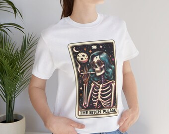 Spooky Skeleton Halloween Tee Frightening Halloween Skeleton Top Creepy Shirt for Halloween Night Dad and mom shirt tarot cards shirt