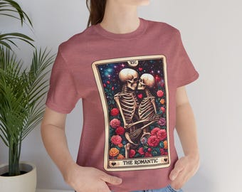 Spooky Skeleton Halloween Tee Frightening Halloween Skeleton Top Creepy Shirt for Halloween Night Dad and mom shirt tarot cards shirt