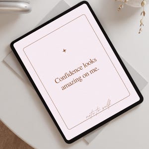 Carte di affermazione digitali di lusso per donne / Mazzo di mentalità Boss Babe / Regalo per la cura di sé / Canva modificabile / Peachy Prints Studio
