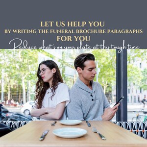 Personalized Professional Obituary Writing custom eulogy professional writer memorial speech celebration of life brother obituary sister