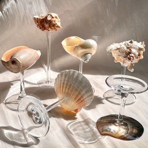 Custom Name Seashell Wine Glasses, Wedding Bridesmaids Gift,Beach Shell Martini Glasses, Shell Wine Glasses,Trending Valentine&#39;s Day Gifts