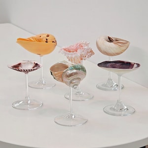 Custom Name Seashell Wine Glasses, Wedding Bridesmaids Gift,Beach Shell Martini Glasses, Shell Wine Glasses,Trending Valentine&#39;s Day Gifts