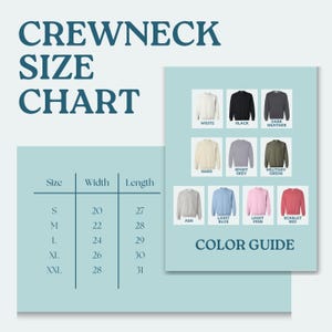 the crew neck size chart for the crew neck sweater