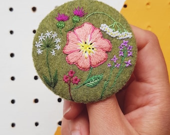 wild flowers brooch