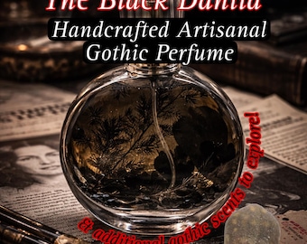 The Black Dahlia truecrime Perfume | Dark Oud Tobacco Marshmallow Perfume Oil | Gothic Luxury Unisex Fragrance | Sweet Smoky Signature Scent
