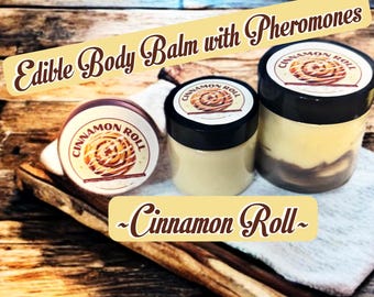 Edible Body Balm Feminine Attraction Edible Pheromone infused flavored yoni intimacy balm, Handmade Vegan Natural Bedroom Candy Organic Yoni