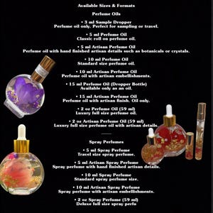 Blood Moon Kiss Perfume fragrance | gothic Vanilla Cherry Perfume Oil/Mist | vampire haunting Scent | Luxury Gothic choose your own Scent! image 7