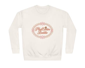 PhatCooterBaddie Coquette Sweatshirt | Vintage Botanical Oval Design