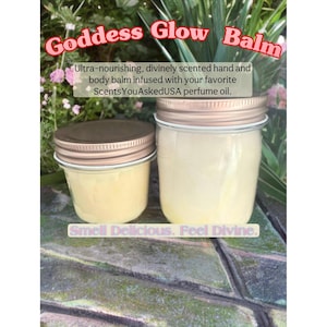Goddess Glow Balm | Scented Body Balm with Perfume Oils | Ultra Nourishing Solid Body Butter | Glowing Skin Moisturizer | Divine Feminine Se