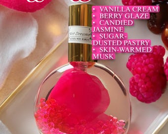 Wet Dreams- Luxury Artisan Perfume & Perfume Oil Handmade Fragrance, gourmand niche artistic candied Berries, sweet milk, musk, vanilla,