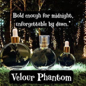 Velour Phantom Perfume | Dark Oud Tobacco Marshmallow Perfume Oil | Gothic Luxury Unisex Fragrance | Sweet Smoky Signature Scent