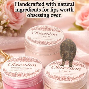 Obsession Lip Balm | Ganz natürlicher handgefertigter Lippenbalsam | Klarer oder getönter Lippenbalsam | Extra Pflegende Lippenpflege | 15g