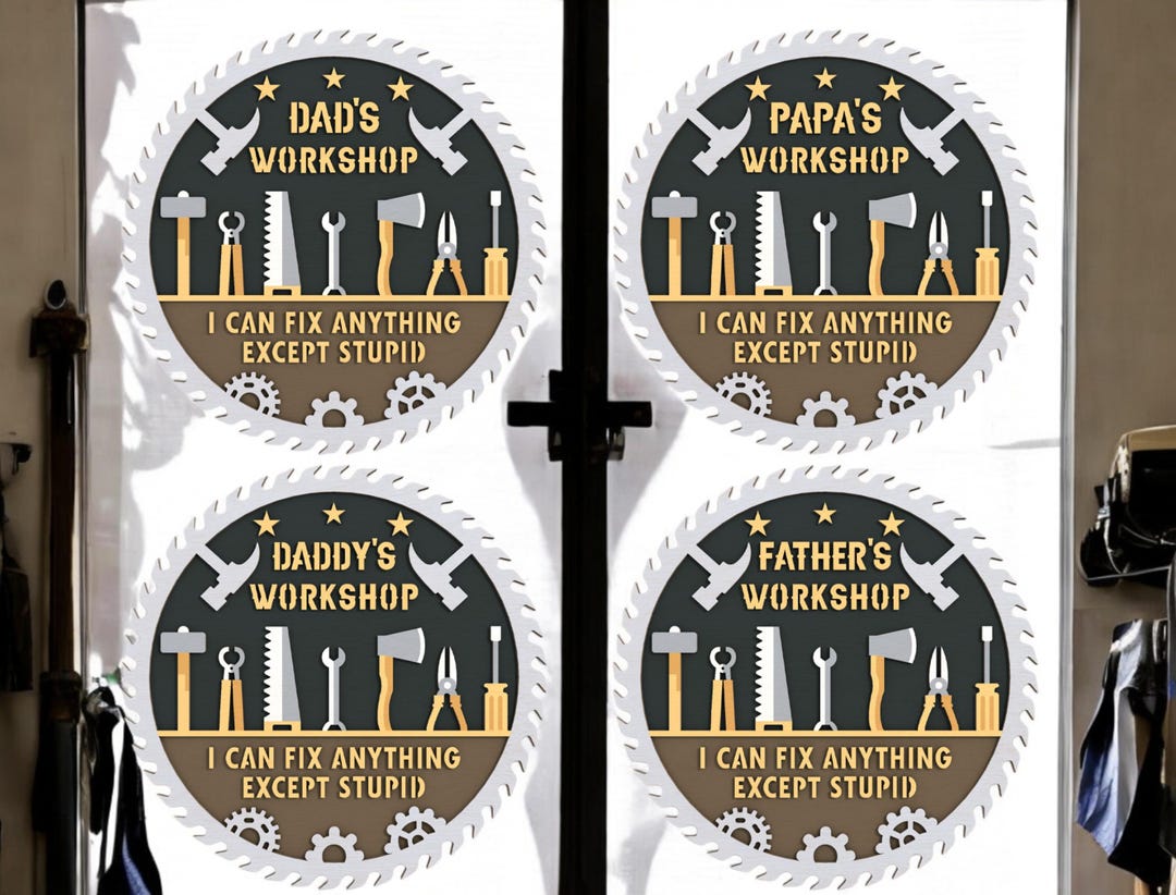 Dad‘s Workshop, Dad’s Workshop Sign, Workshop Sign, Father’s Tool Sign ...