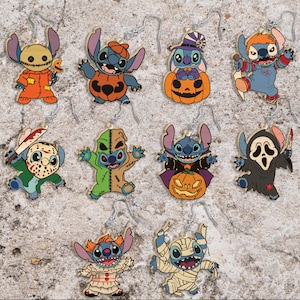 Dessin animé Halloween boucle d'oreille Svg, Svg de boucle d'oreille dessin animé horreur, Svg de boucle d'oreille Halloween, Happy Halloween boucle d'oreille Svg, fichier Svg Glowforge