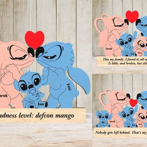 Gepersonaliseerde houten cartoon familie puzzel SVG lasergesneden bestand, familie cadeau puzzel lasergesneden, houten cartoon bestand, digitale downloads