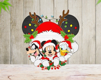 Christmas Character Standing Wood Sign Svg ,Cartoon Christmas Laser Cut File ,Christmas Mouse And Friends Svg,Christmas Gift,Christmas Decor