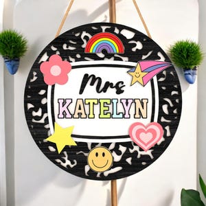 Classroom Door Hanger, Teacher Door Hanger, Teacher Gift Door Hanger, Back to School MDF Sign, Classroom Decor for Teachers
