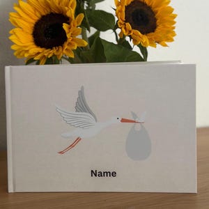 Album aus Glückwunschkarten zur Geburt