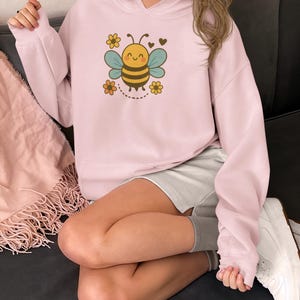 Leuke bijenhoodie: uniseks sweatshirt met capuchon, bijenliefhebber cadeau, honingbij trui, bij grafische trui, natuur dierenkleding