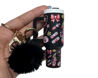 Mini porte-clés gobelet, rangement pour infirmière, breloque médical, accessoire de soins de santé