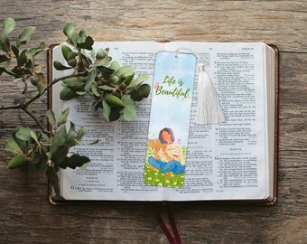 Marque-page floral plastifié, cadeau livresque inspirant