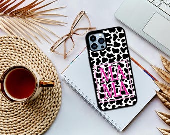 Coque de portable maman à imprimé vache : style campagnard chic
