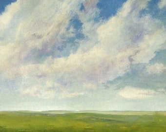 Large Oil Painting CUSTOM Modern Landscape Abstract Sky Cloud Field