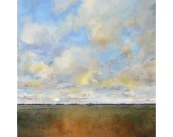 Oil Painting Custom Landscape Modern Abstract Sky Cloud Field