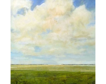 Oil Painting Custom Landscape Modern Abstract Sky Cloud Field