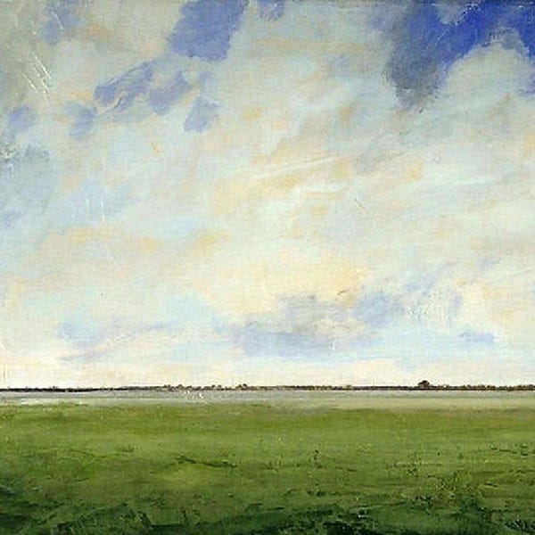 Oil Painting Custom Landscape Large Modern Abstract Sky Cloud Field