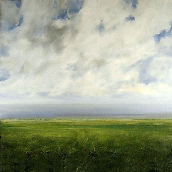 Landscape Oil Painting CUSTOM Modern Abstract Sky Cloud Field
