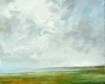 Large Landscape Painting CUSTOM Modern Abstract Sky Cloud BAY ART