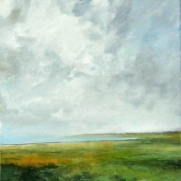 Large Landscape Painting CUSTOM Modern Abstract Sky Cloud BAY ART
