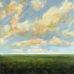 Oil Painting Custom Landscape Modern Abstract Sky Cloud Field