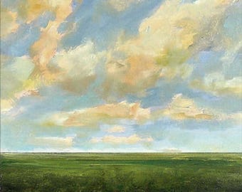 Oil Painting Custom Landscape Modern Abstract Sky Cloud Field