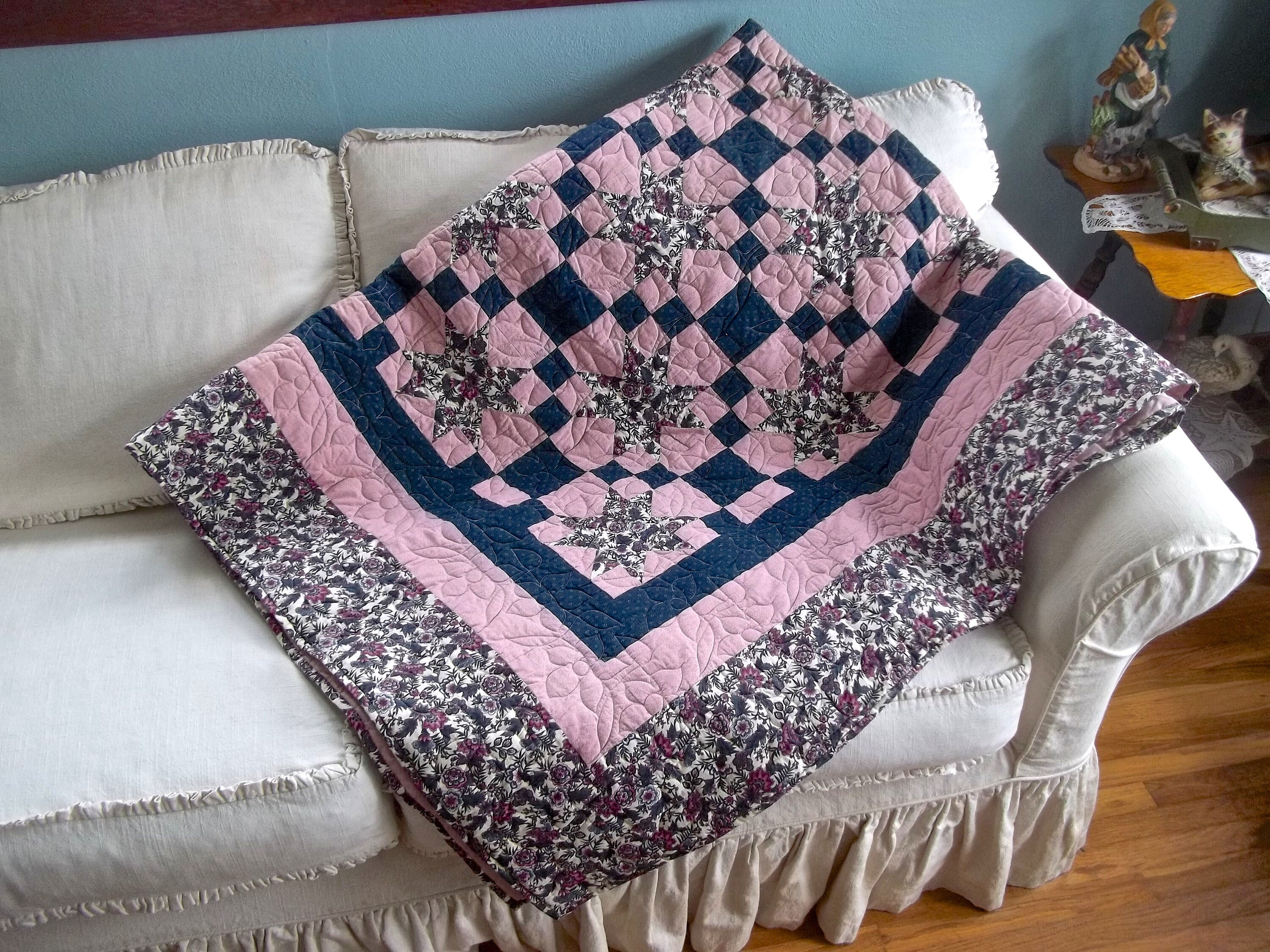 Handmade Queen Size Quilt Handmade Country Quilt Queen Size Etsy