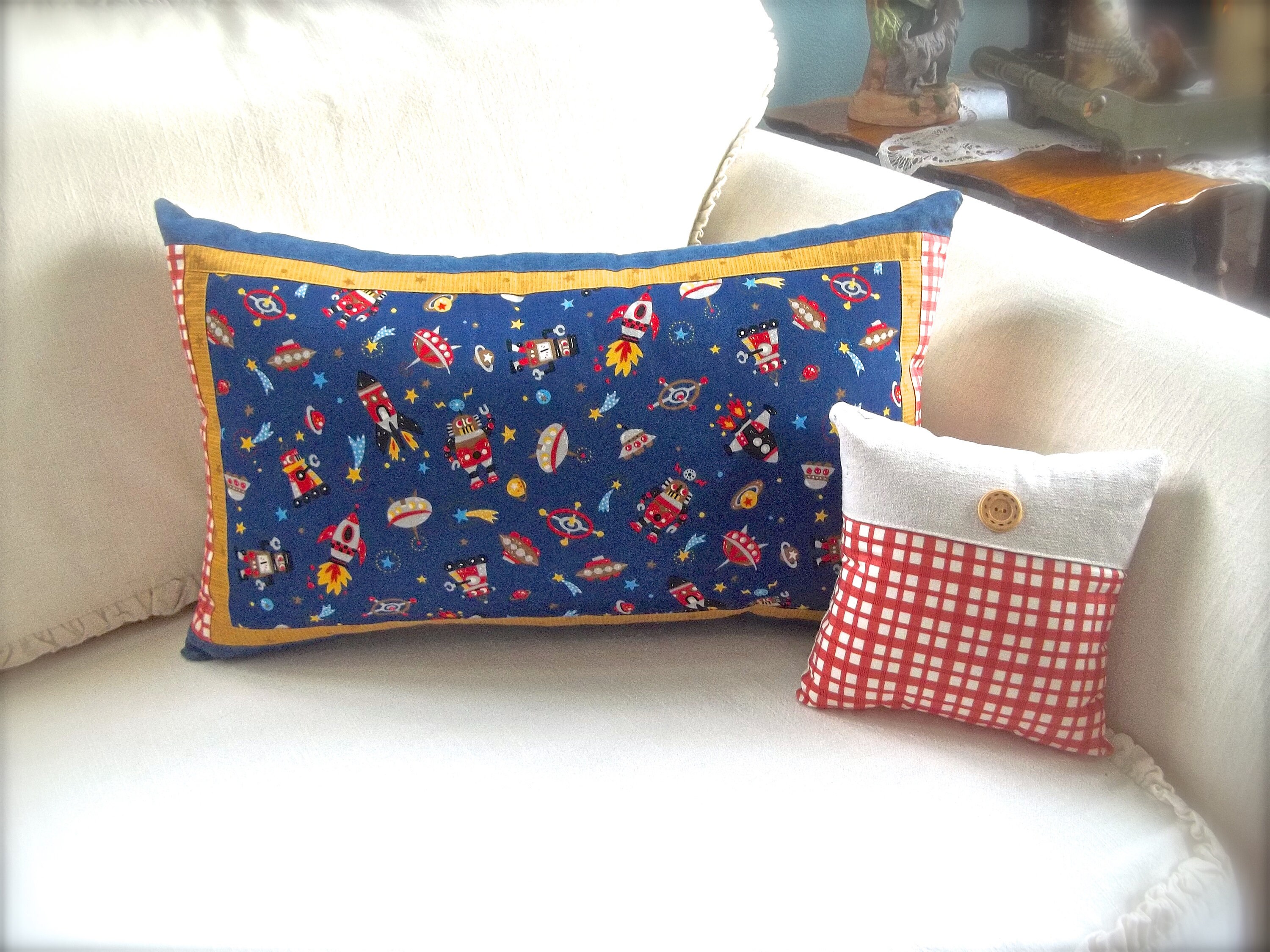 Boys Pillows Boys Robot Boys Room Pillows Pillows For Boys Etsy
