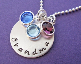 personalized grandma's jewels necklace