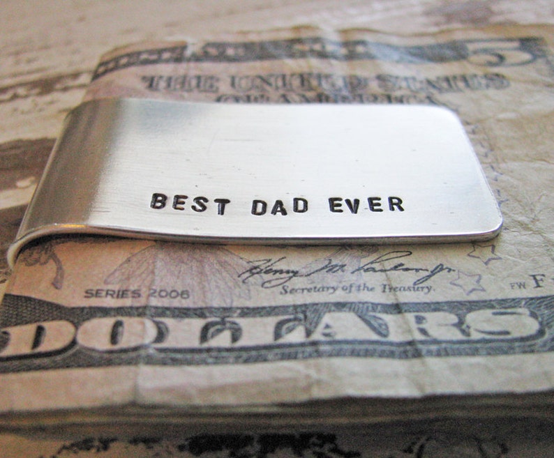 custom money clip personalize for Dad or groomsman gift image 1