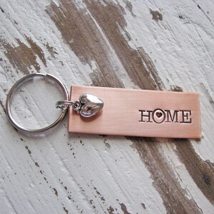 home is where the heart is copper key chain image 2