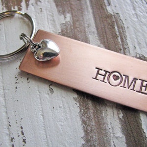 home is where the heart is copper key chain image 1