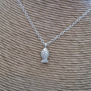 sterling silver fish necklace image 2