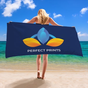 Personalized LOGO Beach Towel Custom LOGO Beach Towel Baseball Basketball Softball Sports Team School Company Business LOGO Retirement Towel