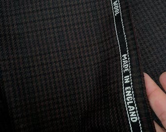 English All Wool Houndstooth Check Suiting Fabric • Made in England • Full Blazer Cut