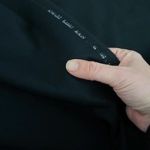 Black Wool Suiting Fabric: 1.96 yds Altinyildiz Blazer Material