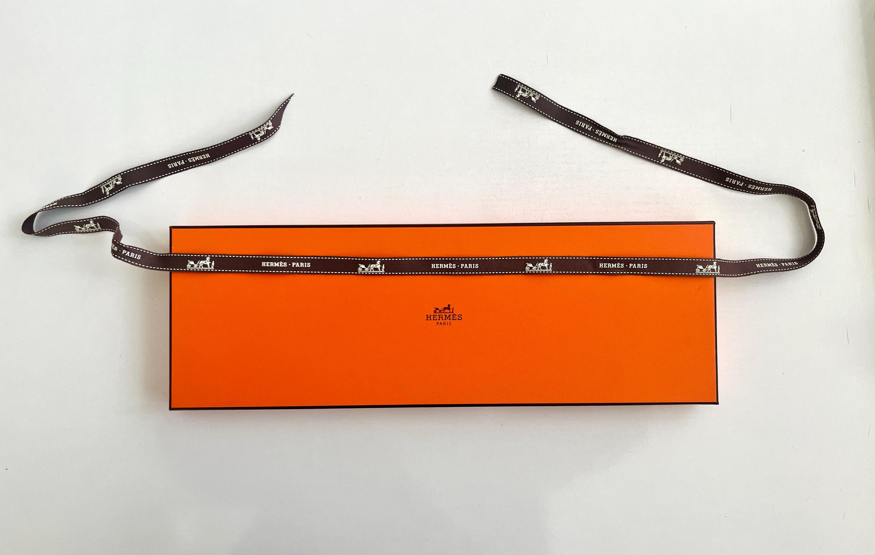 Authentic Hermès Tie Box With Original Ribbon – Slim Vintage