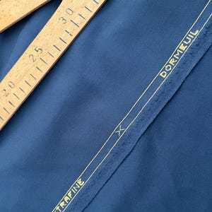 Dormeuil Merino Extrafine Suiting – 1.36 yds – French Luxury Wool – Deep Blue Tailoring Fabric