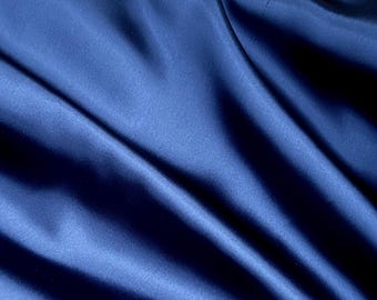 Luxury Lining Fabric by the Yard; Navy Blue